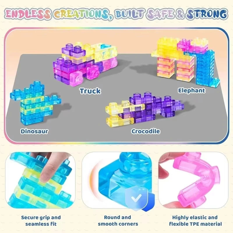 Soft Stretchy Sensory Building Blocks